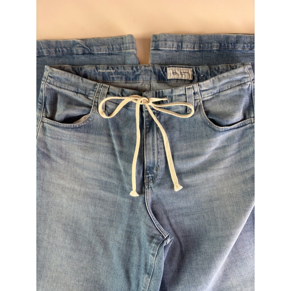 AG Adriano Goldschmied Stella Cinched Low Slung Palazzo Wide Leg Jeans Blue 32 - Picture 3 of 11